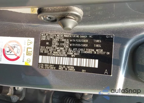 2017 Lexus Rx 350 из США, поврежденный, VIN 2T2ZZMCAXHC048708